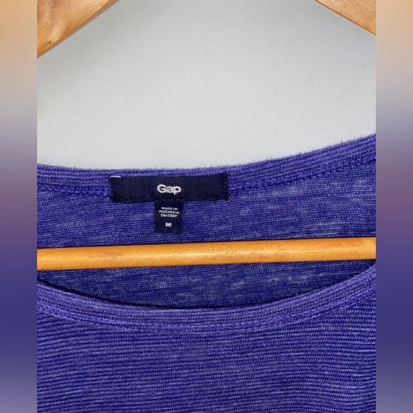💙 Gap Basic Purple Long Sleeve - Picture 3 of 4